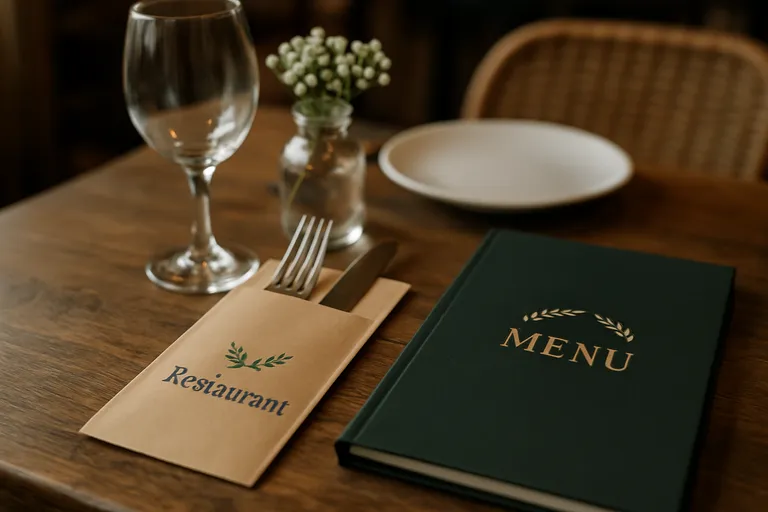 Een persoonlijke touch voor je horeca met bedrukte bestekzakjes en menumappen